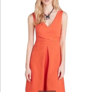 NWOT Anthropologie orange red dress